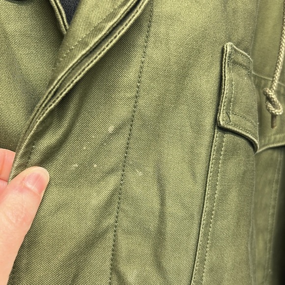 Men's Green Military Style Jacket Vtg 60's Vietnam War US Army Sateen Jacket - Picture 3 of 9